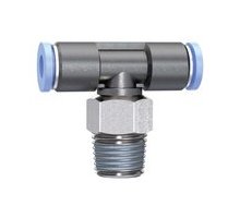 132.018-4M  T-Steckverschraubung, Blaue Serie mini, drehbar, R 1/8