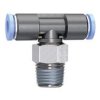 132.018-4M  T-Steckverschraubung, Blaue Serie mini, drehbar, R 1/8