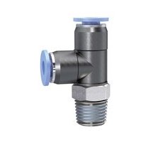 130.018-4M  T-Steckverschraubung, Blaue Serie mini, L-Form, drehbar, R 1/8