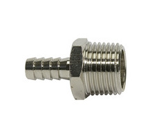 239.101-E  Einschraubschlauchtülle, value line, R 1/8, für Schlauch LW 6, Messing vernickelt