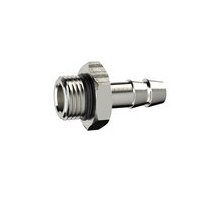 N239.521-N  Einschraubschlauchtülle, O-Ring, G 3/8, für Schlauch LW 6, Messing vernickelt