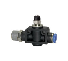 287.038-8  Drosselrückschlagventil, Blaue Serie, gerade, R 3/8 außen G-S, Dmr. 8 mm