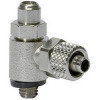 359.005-4  Drosselventil, Drosselung beidseitig, Schnellverschraubung M5, Schlauch 4/2,5