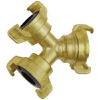K 611   GEKA-branch off fitting, brass blank, 3x GEKA-couplings