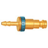 247.56   plug-in connector, distinctive, NW 5, brass blank, spout LW 6, blue