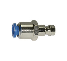 243.600-N  Einstecknippel, für Kupplungen NW 5, push-in Anschluss 6 mm, Messing vernickelt