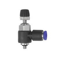 283.005-4  Drosselrückschlagventil, Blaue Serie mini, Abluftdrosselung, M5 außen, Dmr. 4 mm