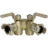 DKH 10   double tap cock, 2 outlets, lever switch, with venting hole, G 1 IG