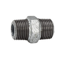 TFD 280-38   double thread nipple 280, AG/AG R 3/8, melleable cast iron blackhot-dip galvanised