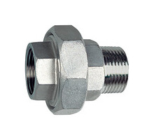 272.02-ES  Doppelgewindenippel, lösbar, IG/AG, konisch dichtend, G 1/4, Edelstahl 1.4408