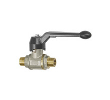 3351.33  Kugelhahn, schwere Ausführung, mit Handhebel, AG/AG, Messing vernickelt, R 3/8