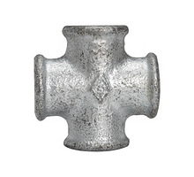 TFK 180-114   crosspiece 180, 4x IG, Rp 1 1/4, melleable cast iron blackhot-dip galvanised