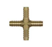 173 C  Kreuz-Schlauchverbindungsstutzen, für Schlauch LW 8 mm, Messing