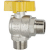 350.403  Kugelhahn, Eckform, EN 331, Messing vernickelt, AG/AG, R 1/2, DN 15