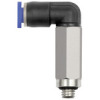 127.003-3M  L-Steckverschraubung, Blaue Serie mini, lang, drehbar, M3