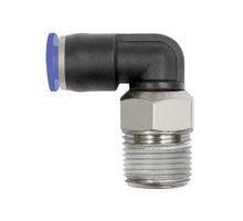 126.018-6M  L-Steckverschraubung, Blaue Serie mini, drehbar, R 1/8