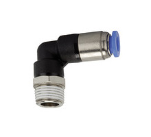 198.146  L-Steckverschraubung, Blaue Serie, selbstabsperrend, R 1/4 außen, Dmr. 6 mm