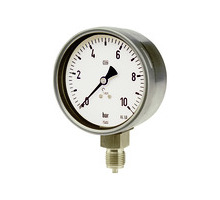 4003  Manometer, CrNi-Stahl, G 1/4 radial unten, 0-4 bar, Dmr. 63