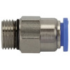 195.1210  Gerade Steckverschraubung, Blaue Serie, selbstabsperrend, G 1/2 außen, Dmr. 10 mm