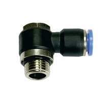 145.005-4  L-Steckverschraubung, Blaue Serie, drehbar, M5 außen, max.15 bar, Dmr. 4 mm