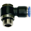 145.005-4  L-Steckverschraubung, Blaue Serie, drehbar, M5 außen, max.15 bar, Dmr. 4 mm