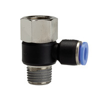 220.012-10  L-Steckverschraubung, Blaue Serie, drehbar, Rc/R 1/2 innen/außen, Dmr. 10 mm