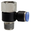 220.012-10  L-Steckverschraubung, Blaue Serie, drehbar, Rc/R 1/2 innen/außen, Dmr. 10 mm