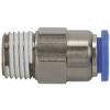 196.1210  Gerade Steckverschraubung, Blaue Serie, selbstabsperrend, R 1/2 außen, Dmr. 10 mm