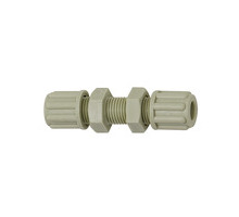 140.32-PP  Gerade Schottverbindung, M14x1,5, für Schlauch 6/8 mm, SW 19, PP