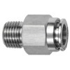 845.038-8 ES  Gerade Steckverschraubung, R 3/8 außen, für Schlauch-Außen-Dmr. 8, Edelstahl 1.4404