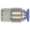 208.018-4M  Gerade Steckverschraubung, Blaue Serie mini, rund, R 1/8