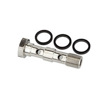 763.014   hollow screw, double, G 1/4, brassnickel-plated