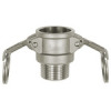 1113.10-ES   Kamlok-quick-connect socket, with external thread, type B, stainless steel 1.4401, R 1