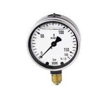 737   glycerine pressure gauge, metal housing, G 1/2 bottom, 0-1000 bar, diameter 100