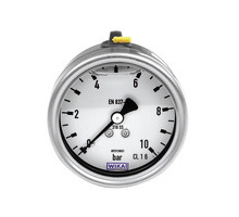 4191   glycerine pressure gauge, CrNi-steel, G 1/2eccentric, -1/0 bar, diameter 100