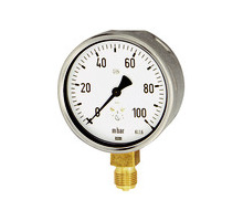 5803  Kapselfedermanometer, G 1/4 radial unten, -60/0 mbar, Dmr. 63