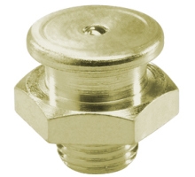 M1 M 10 X 1,0 MS.   flat grease nipples, head size 16 mm