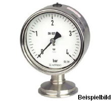 88954402S  Edelstahlplattenfeder-Manometer, PF100FL D402 Dmr. 100, -1/+3bar