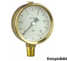 85121001S   Bourdon-tube gauge, with glycerin, RF63GLY D001S, G1/4B, GB63-U/160 P-brass