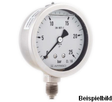 85120702   Bourdon-tube chemical gauge, with glycerin filling, RF63CHGLY D702, GB63-U/100 VA