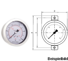 85123751   Bourdon-tube glycerine gauge, RF63GLY D751, GB63-BB/400
