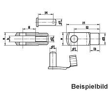 GG 12/48  Gabelgelenk, DIN 71751, mit Splintbolzen