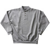 00785-280-08, Gr.2XL  Polo-Sweatshirt, Herren/Damen, CROSSOVER, grau-meliert