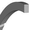 230X240X1,7 mm  Stützring, STR, PTFE, konkav