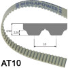 10 AT10/1000  Zahnriemen, Stahlcord, PU, Megapower 2