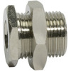 232.01-N-E  Schottverschraubung, value line, M16x1,5 außen, G 1/8 innen, Messing vernickelt