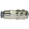 243.008-N  Schnellverschlusskupplung, NW 5, Messing vernickelt, push-in Anschluss 8 mm