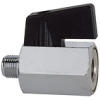 375.10  Mini-Kugelhahn, glatte Oberfläche, Messing vernickelt, G 1/8 IG/AG, DN 8