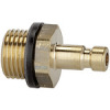 243.09/6  Nippel, für Kupplungen NW 2,7, Messing blank, M5 AG, SW 7