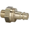 243.48-B  Nippel, für Kupplungen NW 7,2-7,8, beidseitig absperrend, Messing blank, G 1/8 AG